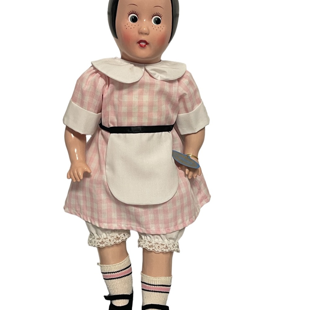 Vintage Horsman Doll - 17.5” Ella Cinders - Pink Gingham Outfit VGC